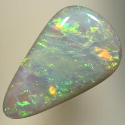 SOLID SEMI BLACK OPAL Green & orange sparkle